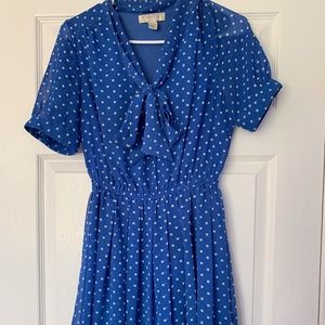 Vintage inspired polka dot sailor dress